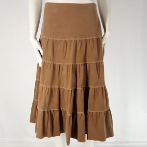 Paniz | Corduroy Tiered A line Skirt